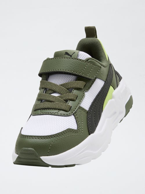 Baskets basses 'PUMA'  à scratchs et lacets - Kiabi