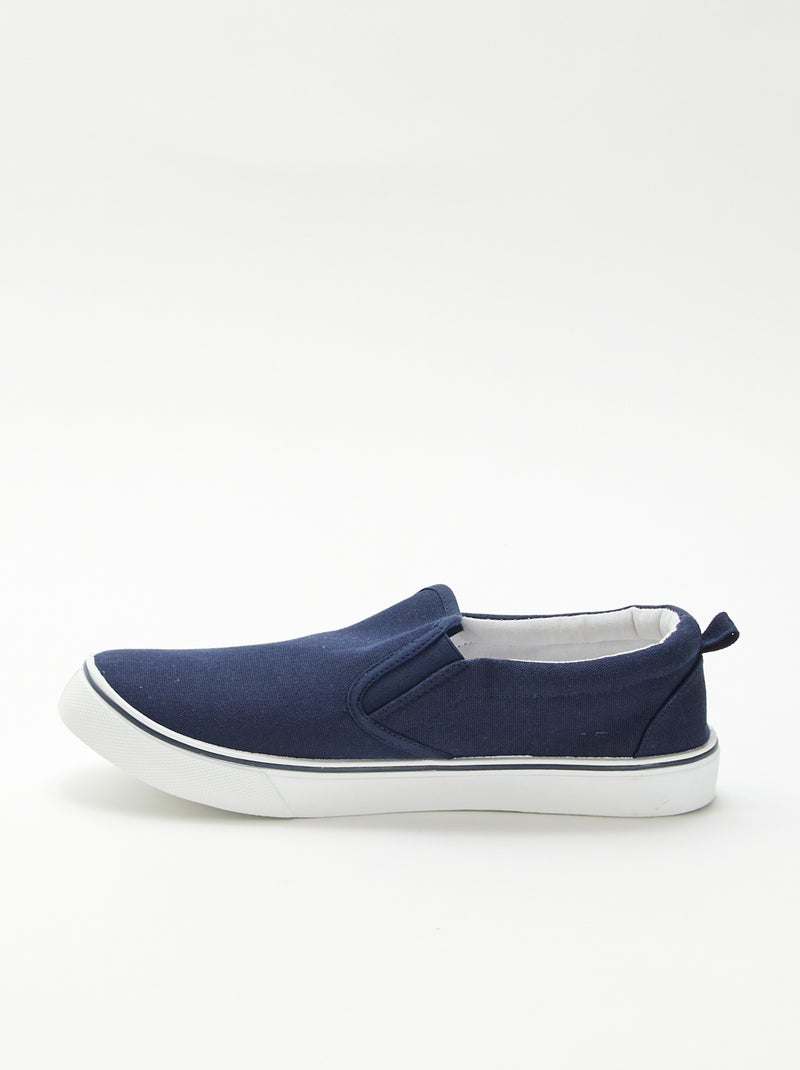 Baskets basses sans lacets Bleu - Kiabi