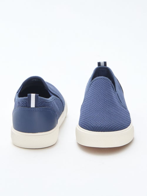 Baskets basses slip-on en mesh uni - Kiabi