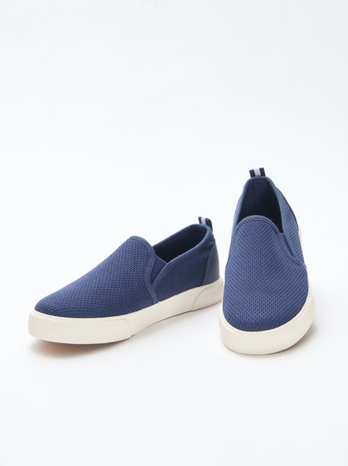 Baskets basses slip-on en mesh uni - Kiabi