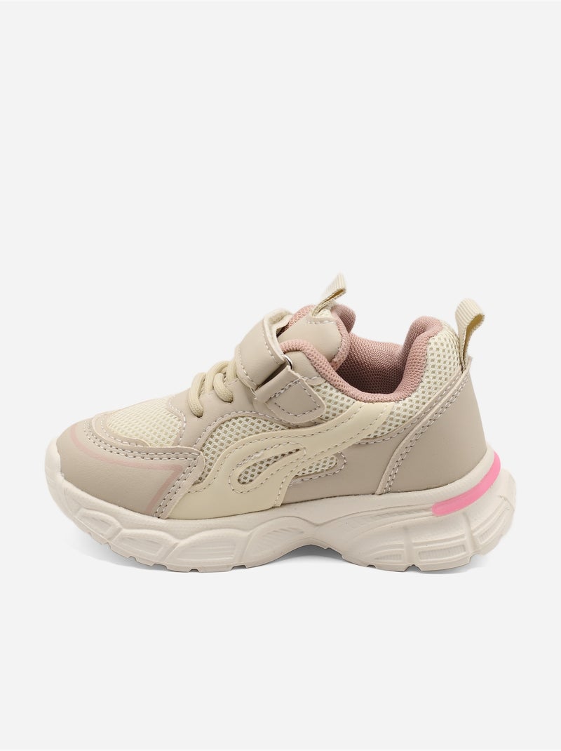 Baskets Bébé a lacets Rose - Kiabi