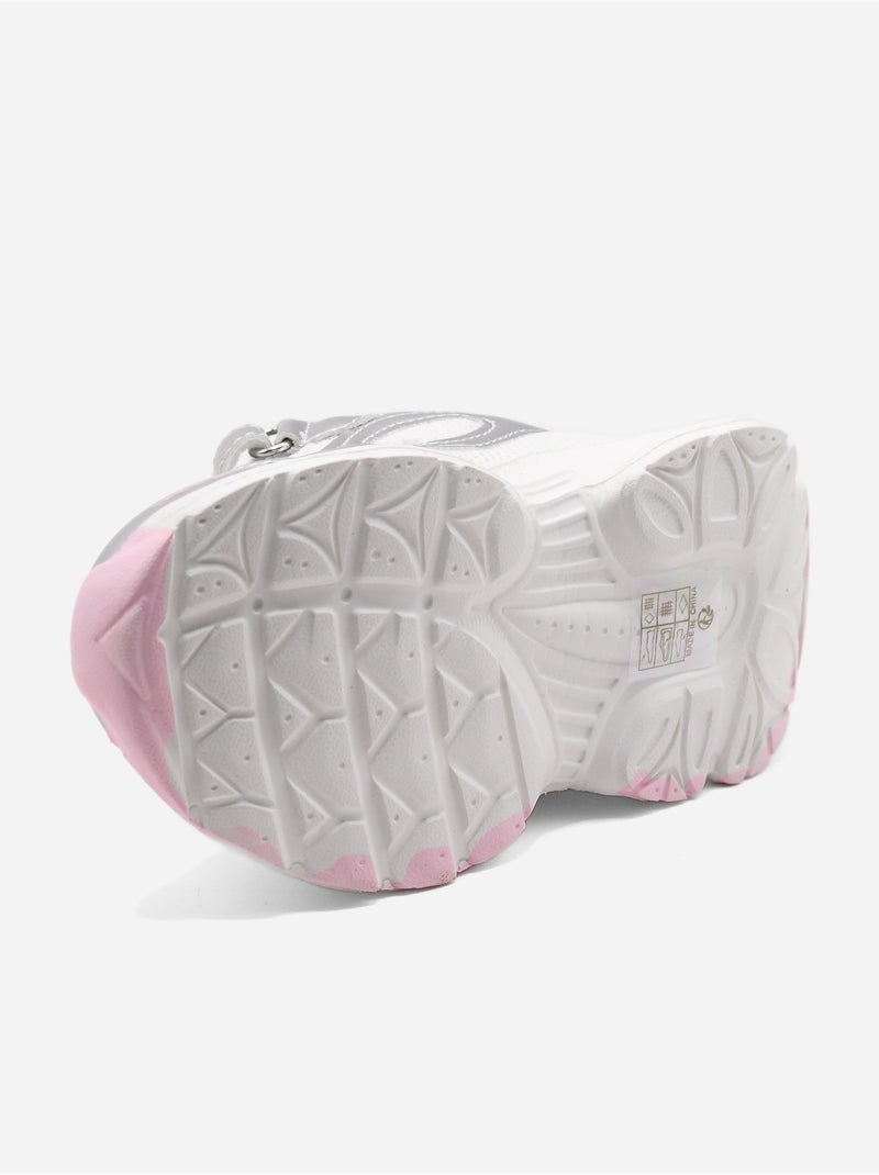 Baskets Bébé a lacets Rose - Kiabi
