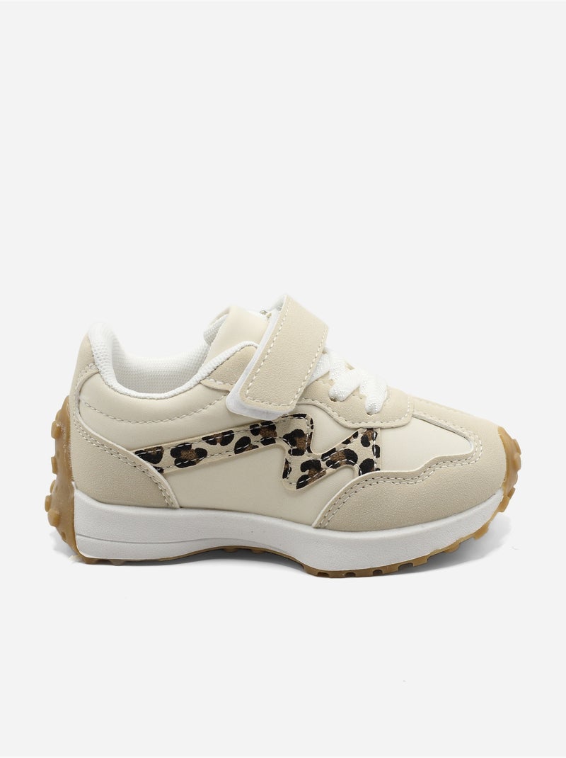 Baskets Bébé à scratch Beige - Kiabi
