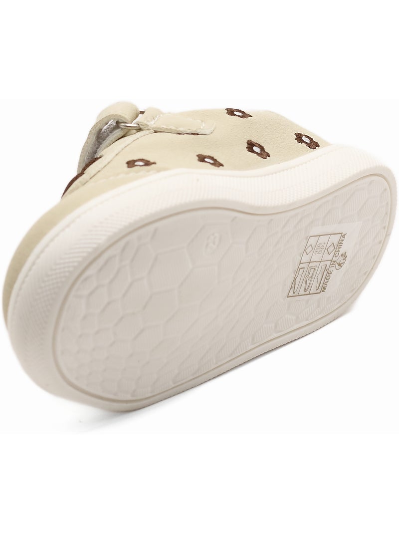 Baskets Bébé à scratch Crème - Kiabi