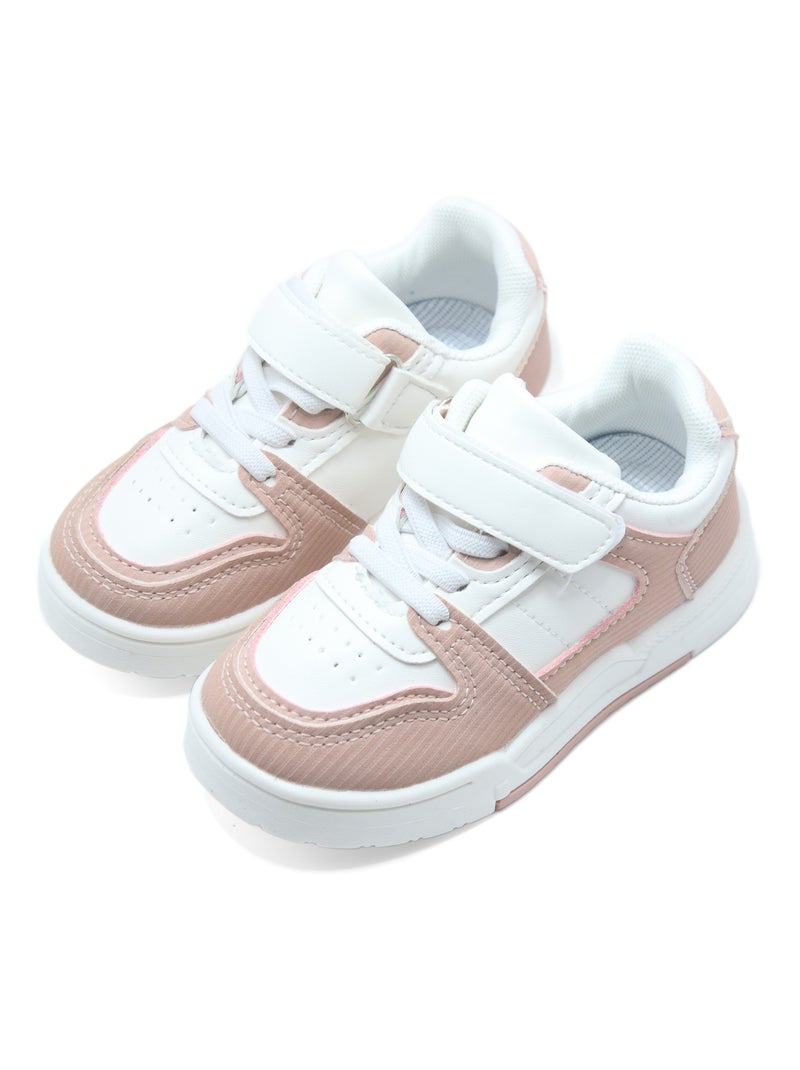 Baskets Bébé à scratch Rose - Kiabi