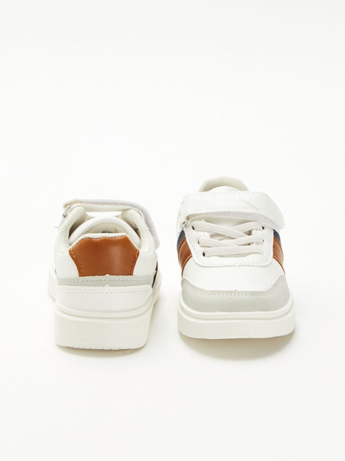 Baskets bicolores à scratch - Kiabi