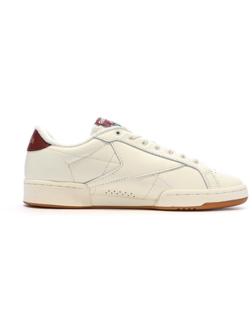 Baskets Bordeaux Homme Reebok Club Grounds Blanc - Kiabi