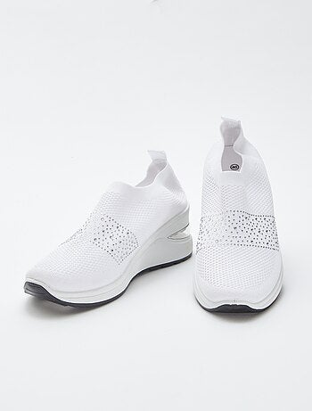 Baskets chaussettes compensées