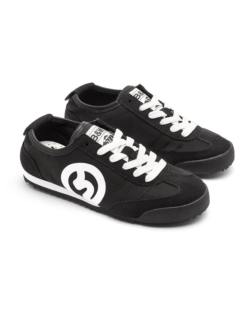 Baskets conguitos bajas básicas cordones Noir Noir - Kiabi