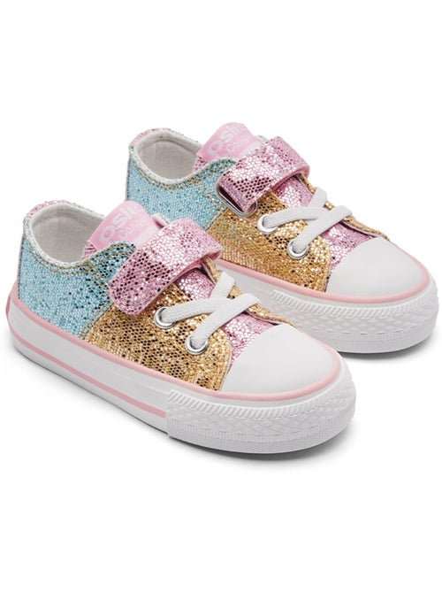 Baskets conguitos bajas glitter patchwork - Kiabi Baskets conguitos bajas glitter patchwork - Kiabi