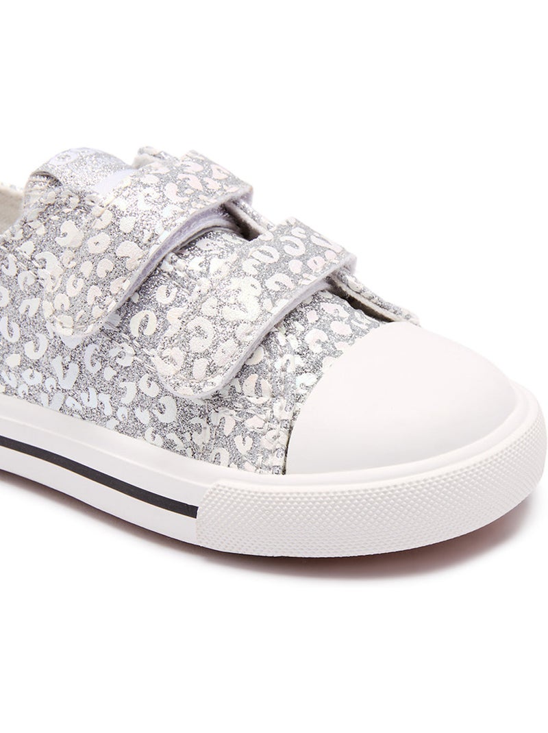 Baskets conguitos canvas glitter Argent - Kiabi