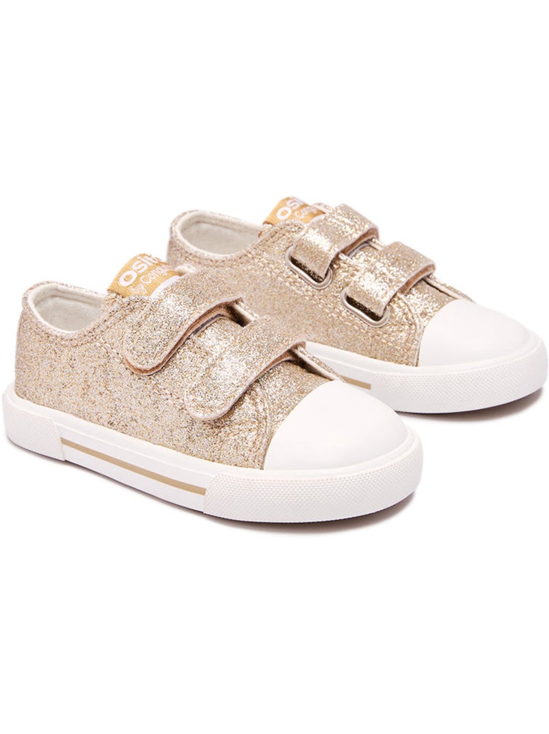 Baskets conguitos canvas glitter Gold - Kiabi