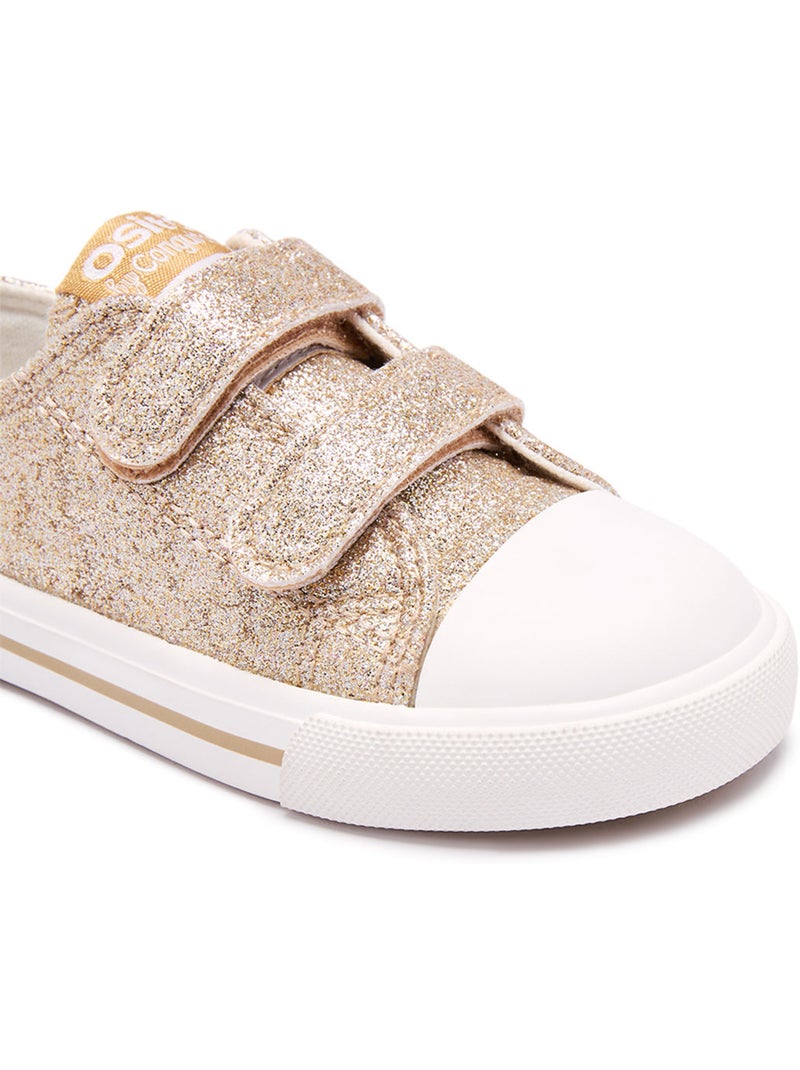 Baskets conguitos canvas glitter Gold - Kiabi