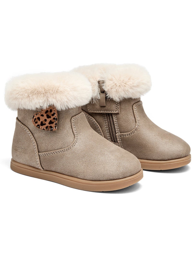 Baskets conguitos corazón leopardo Marron clair - Kiabi