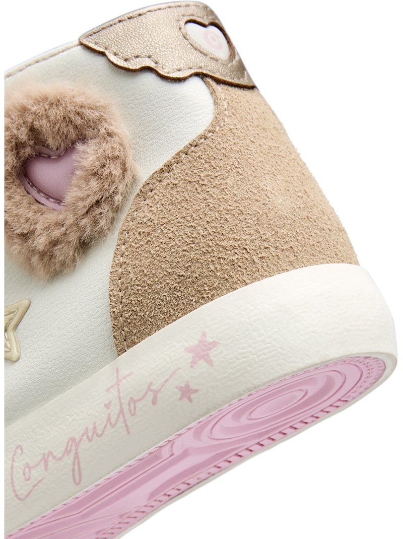 Baskets conguitos corazones pelo Blanc - Kiabi