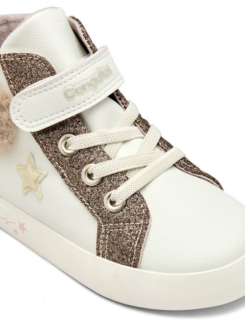 Baskets conguitos corazones pelo - Kiabi