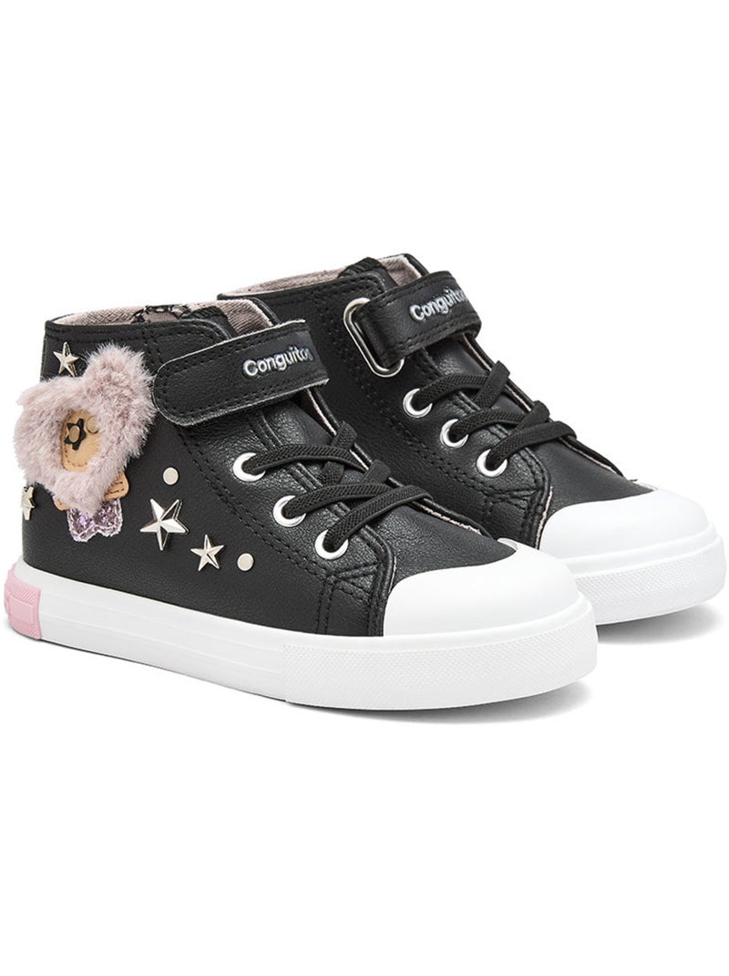 Baskets conguitos estrellas pelo Noir Noir - Kiabi