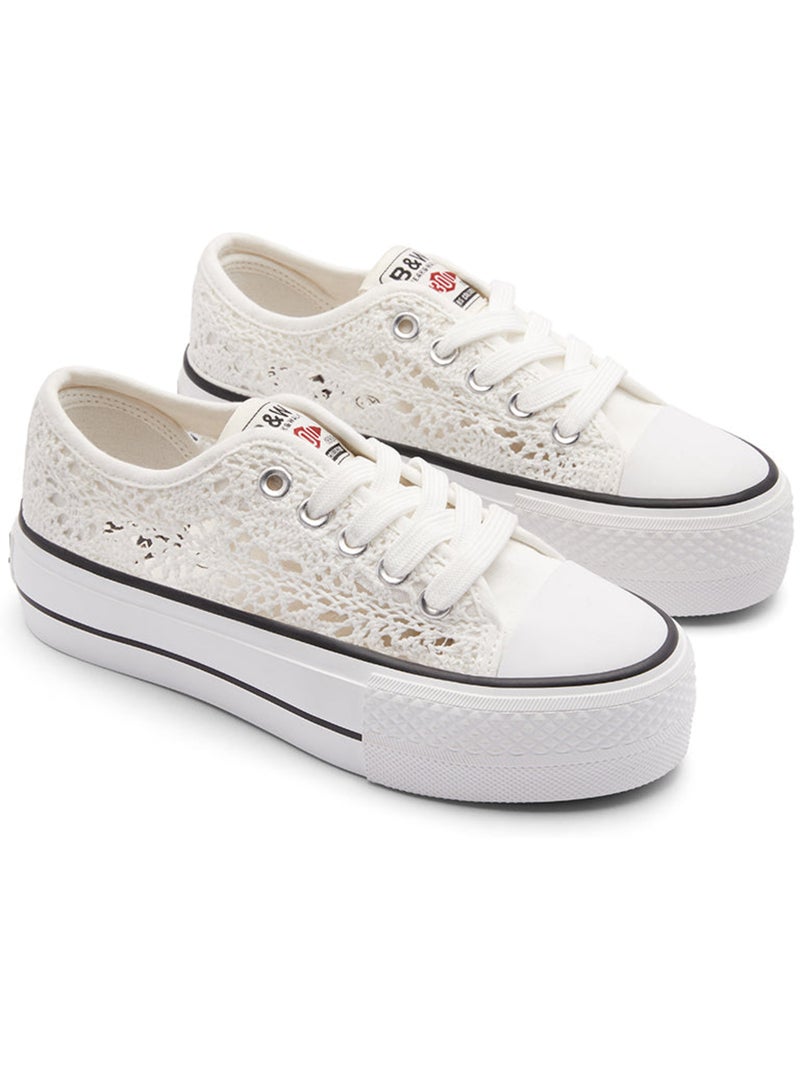 Baskets Conguitos Ganchillo Blanc - Kiabi