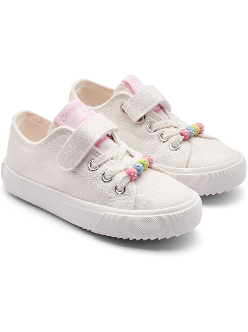 Baskets conguitos gliiter cuentas Blanc - Kiabi