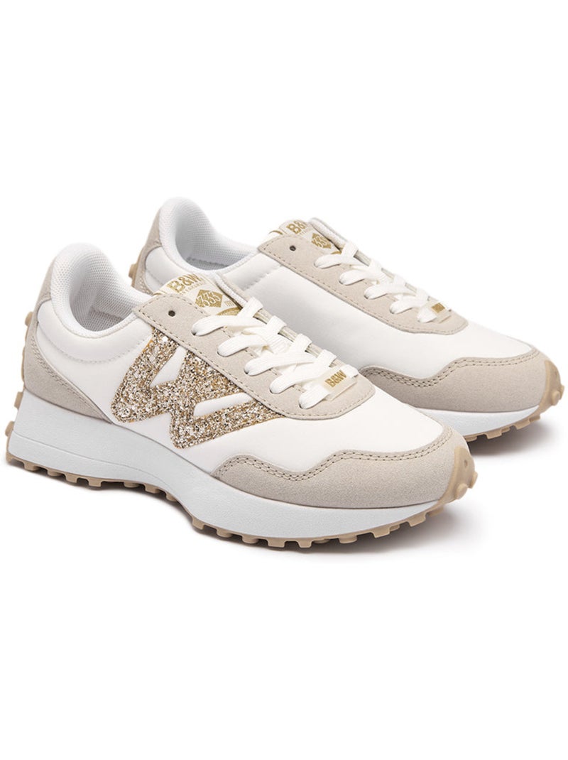 Baskets Conguitos Glitter B&W Beige - Kiabi