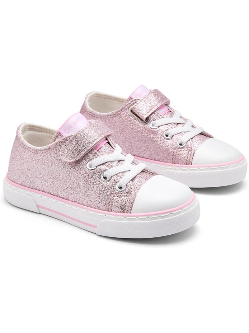 Baskets conguitos glitter canvas Rose - Kiabi