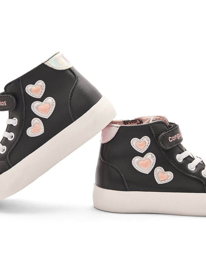 Baskets conguitos heart Noir Noir - Kiabi
