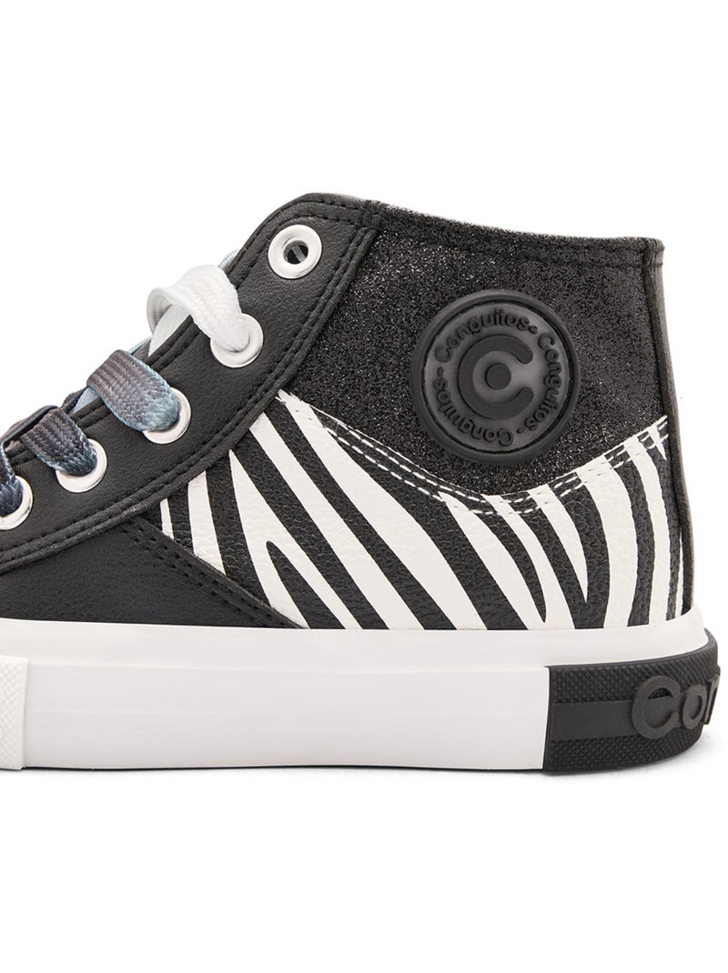 Baskets conguitos high altas Noir Noir - Kiabi