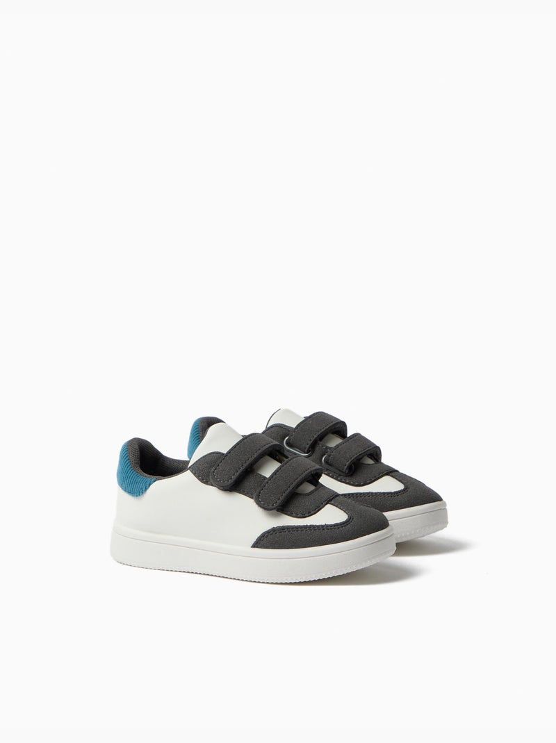 Baskets contrastantes, mo fashion Bleu - Kiabi