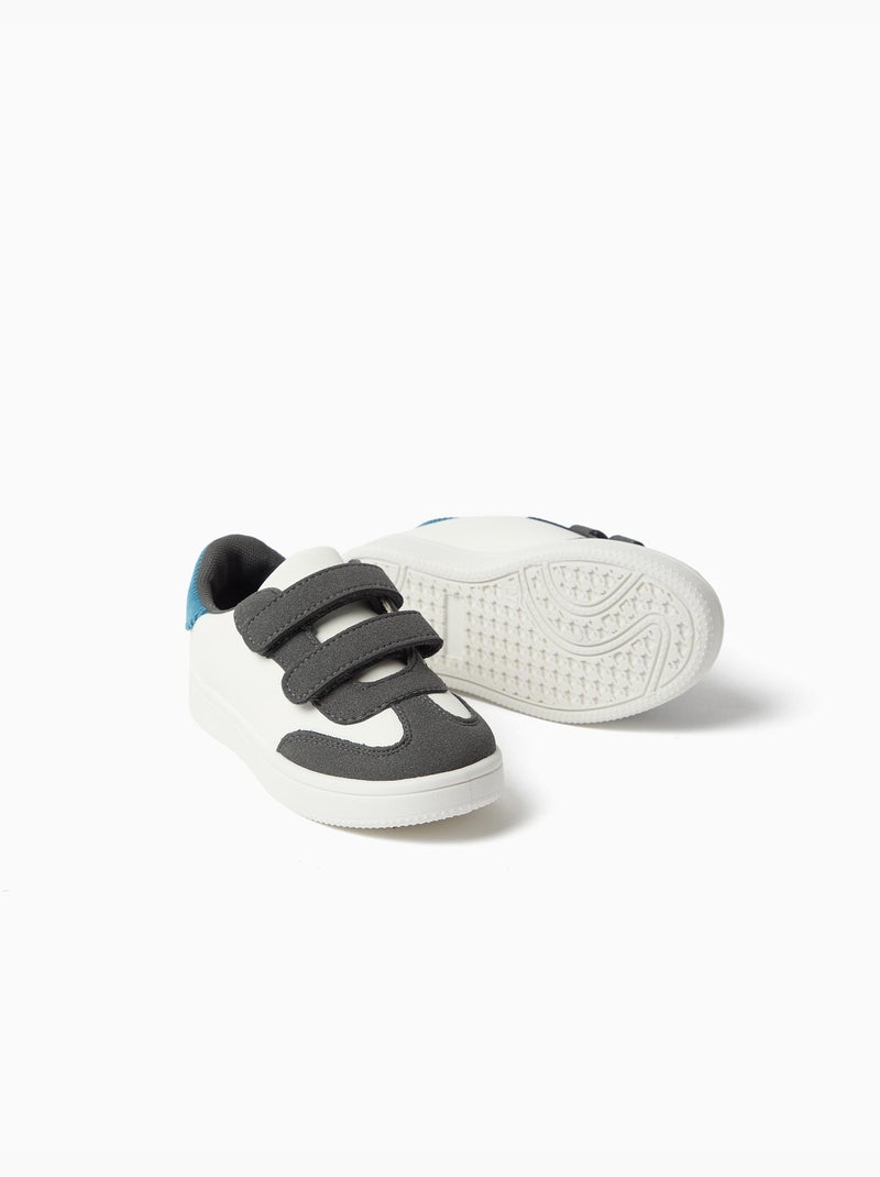 Baskets contrastantes, mo fashion Bleu - Kiabi