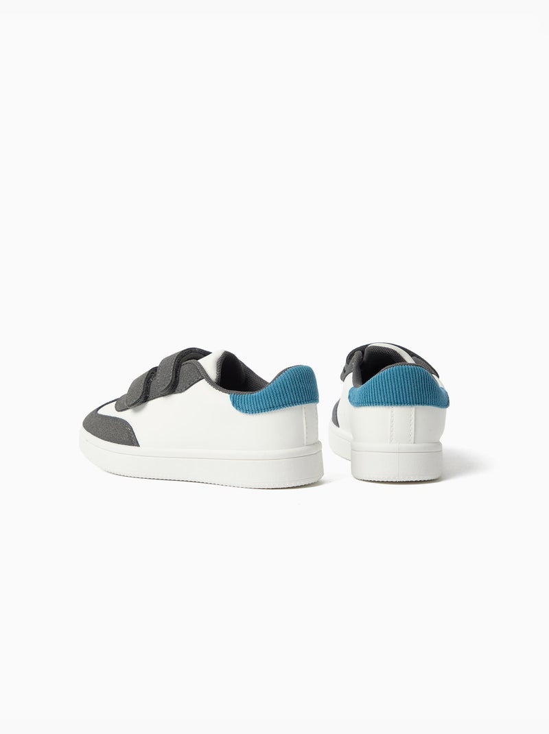 Baskets contrastantes, mo fashion Bleu - Kiabi