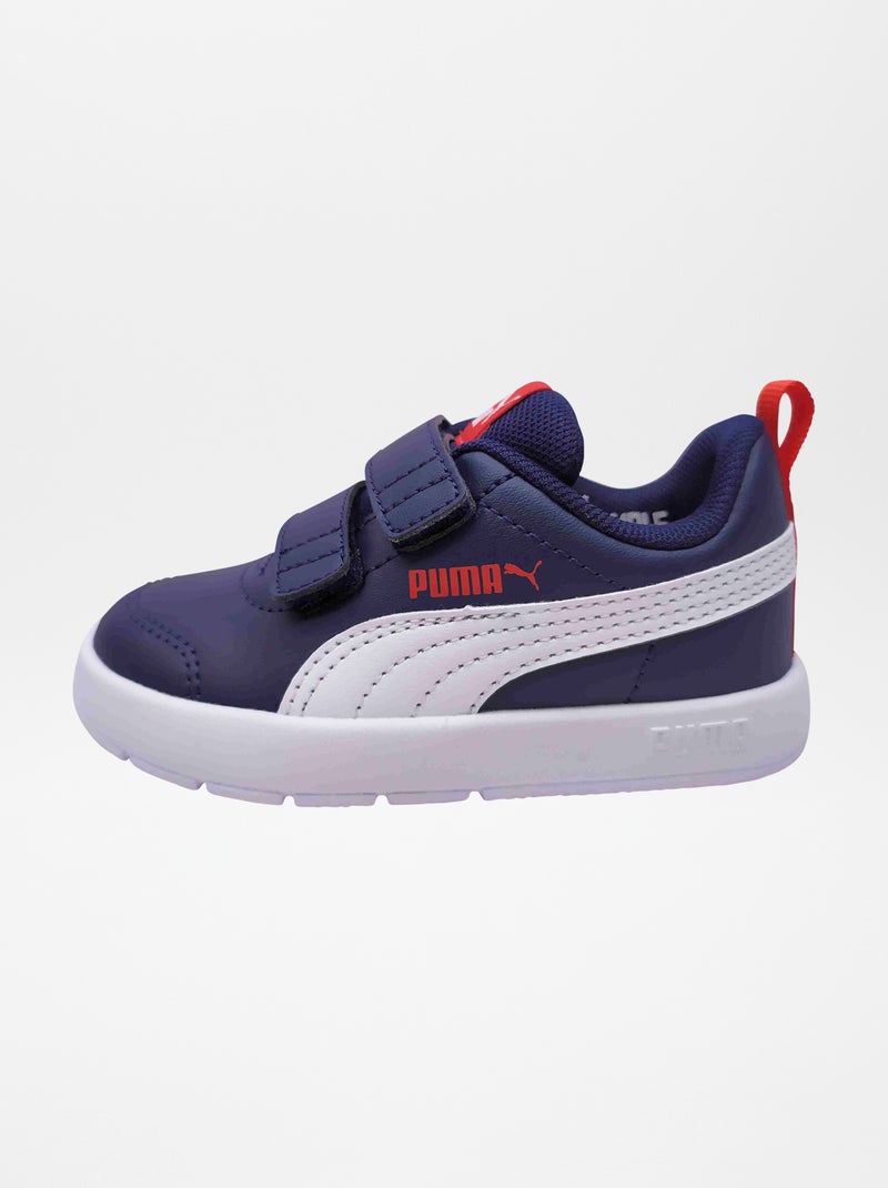 Baskets courtflex tricolore 'Puma' Bleu/Rouge - Kiabi