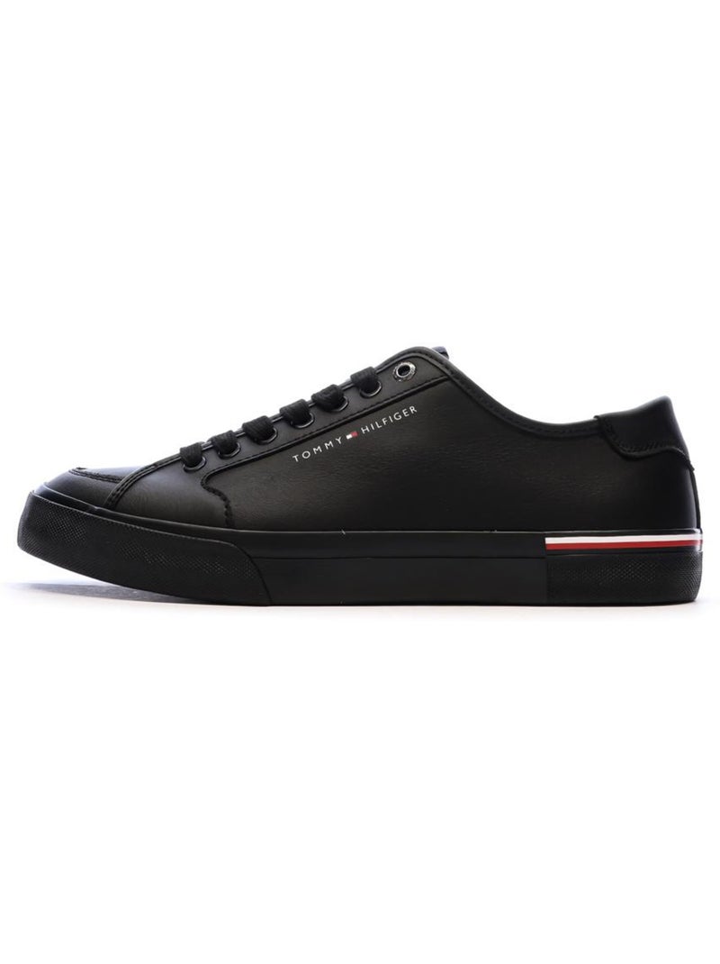 Baskets cuir homme tommy hilfiger Noir - Kiabi