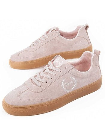 Baskets cuir naturel montevita