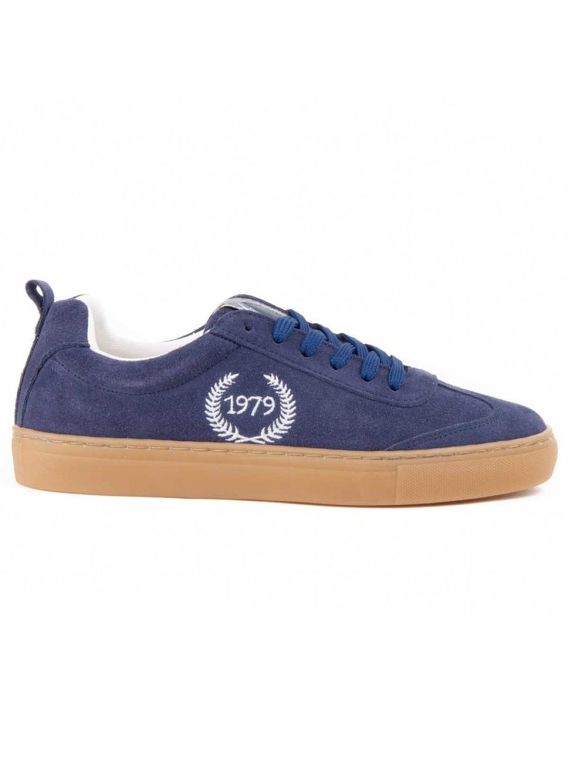 Baskets Cuir Naturel Montevita Bleu - Kiabi