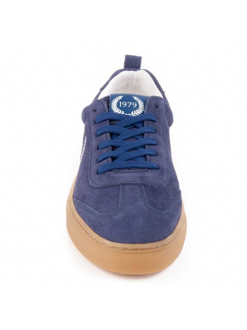 Baskets Cuir Naturel Montevita Bleu - Kiabi