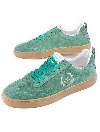 Baskets cuir naturel montevita