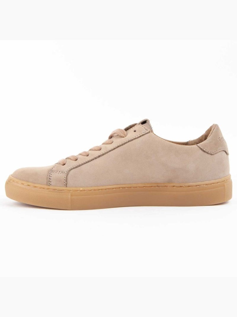 Baskets Cuir Naturel Purapiel Beige - Kiabi