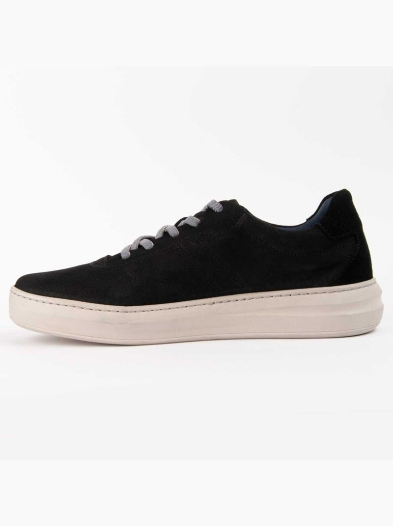 Baskets Cuir Naturel Purapiel Noir - Kiabi