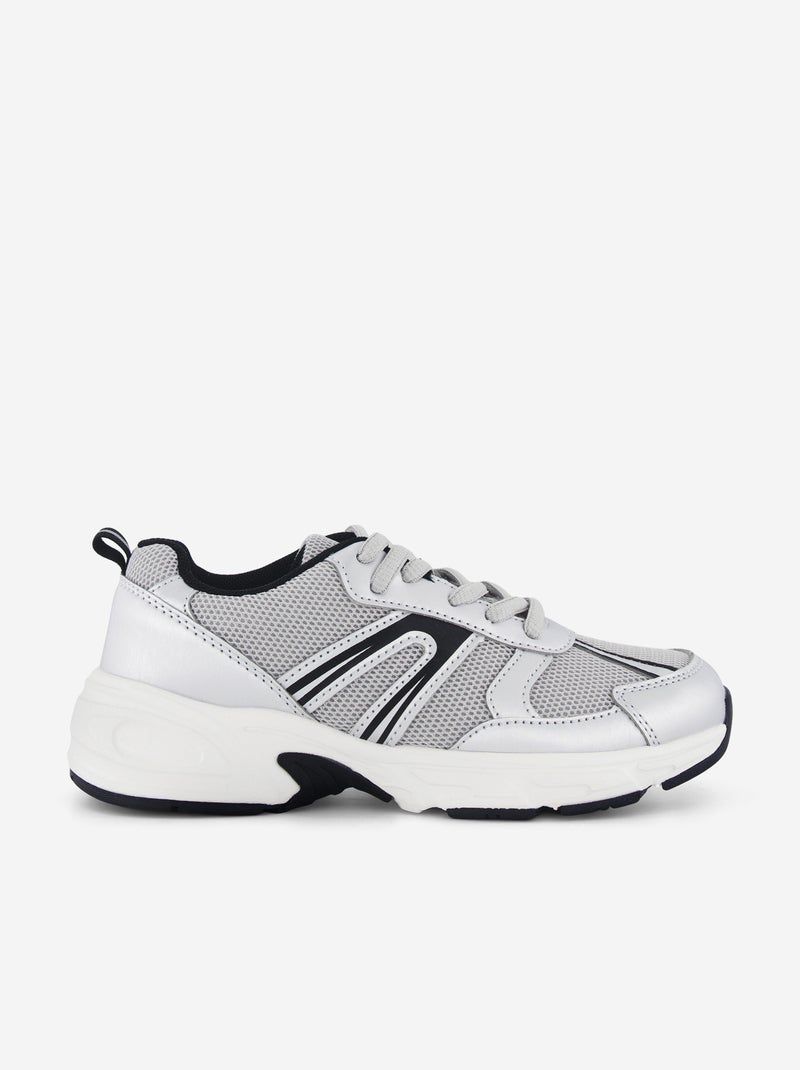 Baskets de running en mesh Gris - Kiabi