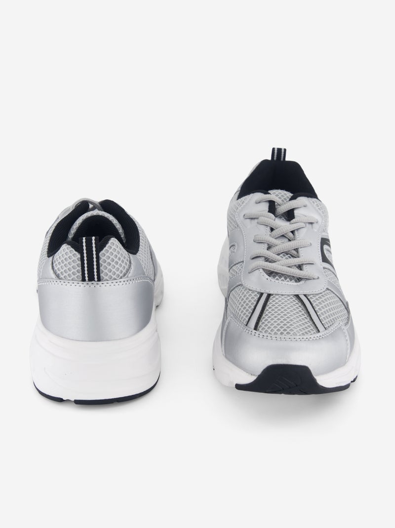 Baskets de running en textile Gris - Kiabi