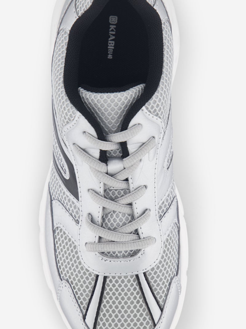 Baskets de running en textile Gris - Kiabi