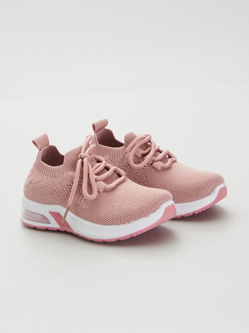 Baskets de sport en mesh rose - Kiabi