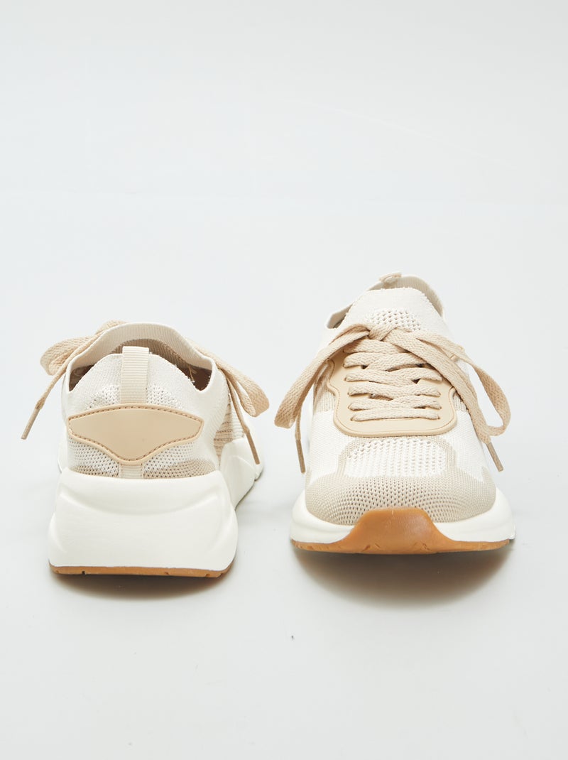 Baskets en mesh Beige - Kiabi