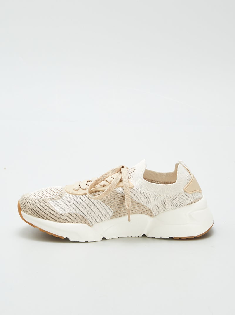 Baskets en mesh Beige - Kiabi