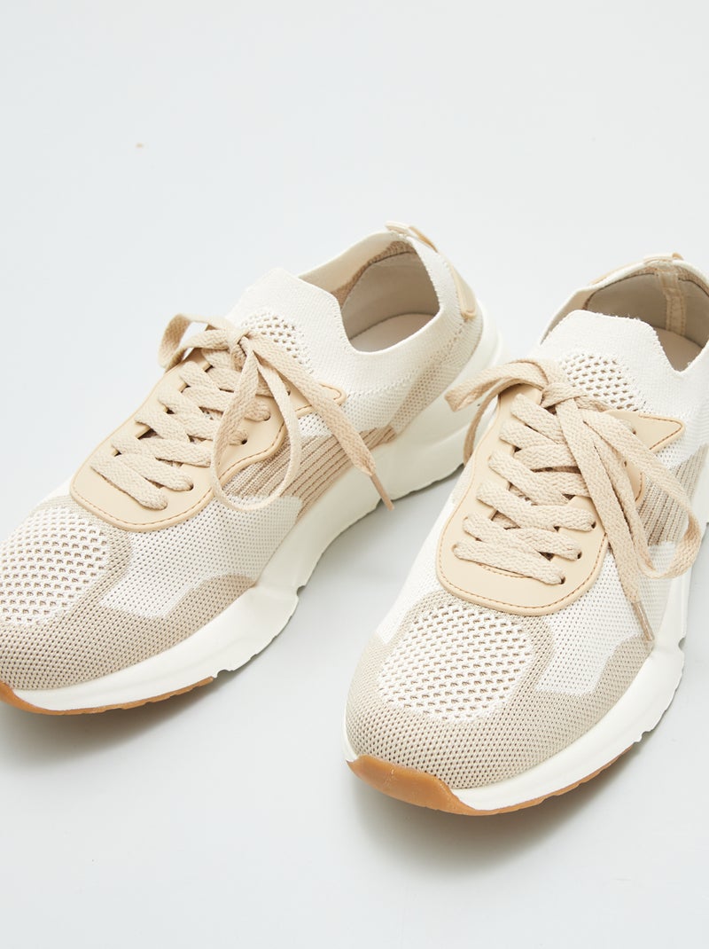 Baskets en mesh Beige - Kiabi