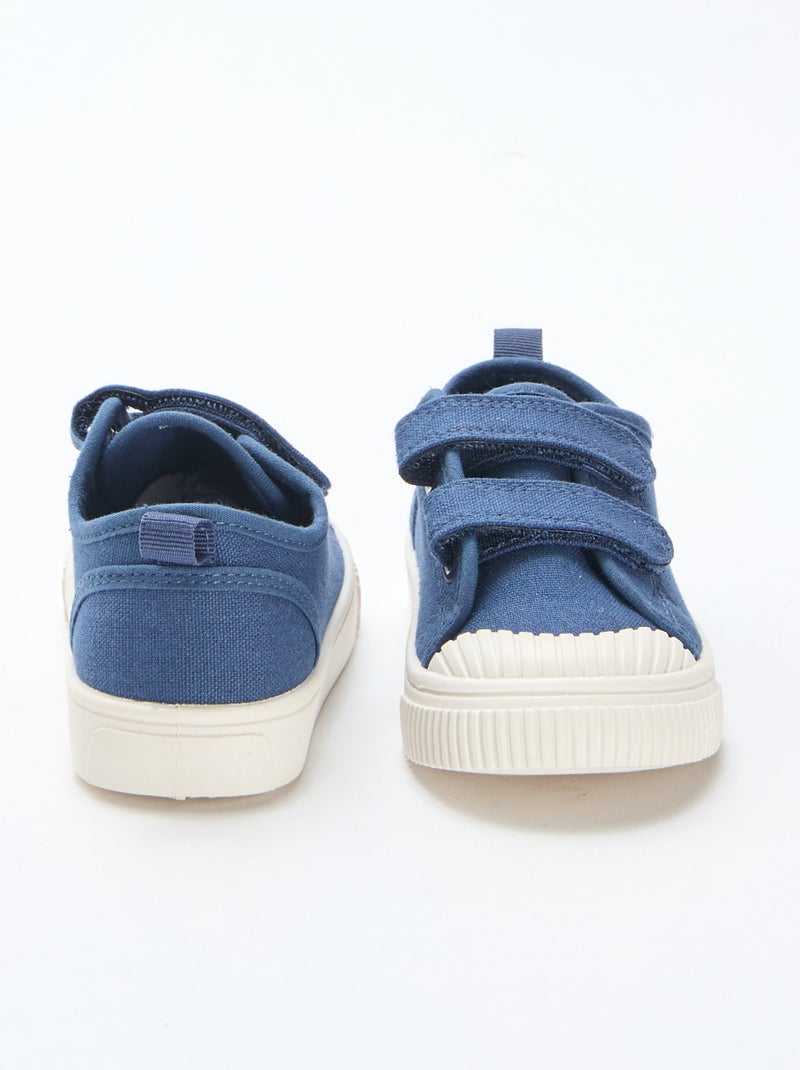 Baskets en toile unie Bleu - Kiabi