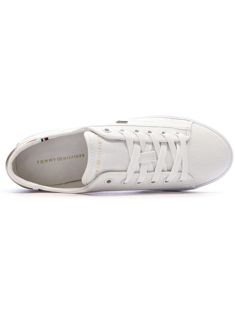 Baskets  Femme Tommy Hilfiger Vulc Canvas Lace Up Blanc - Kiabi