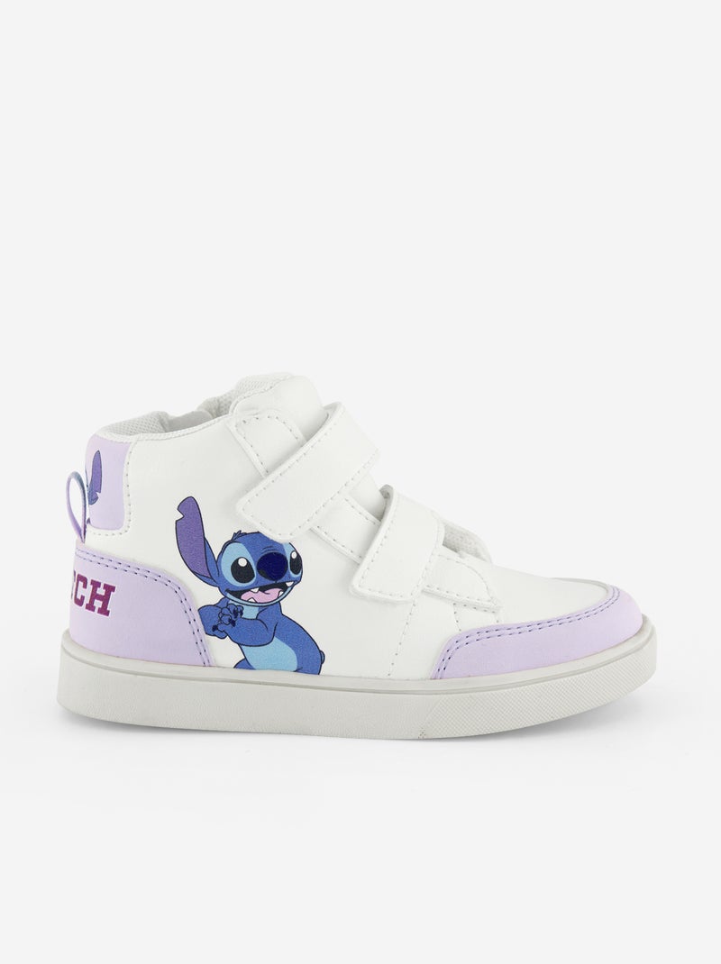 Baskets hautes 'Stitch' 'Disney' à scratchs Violet - Kiabi