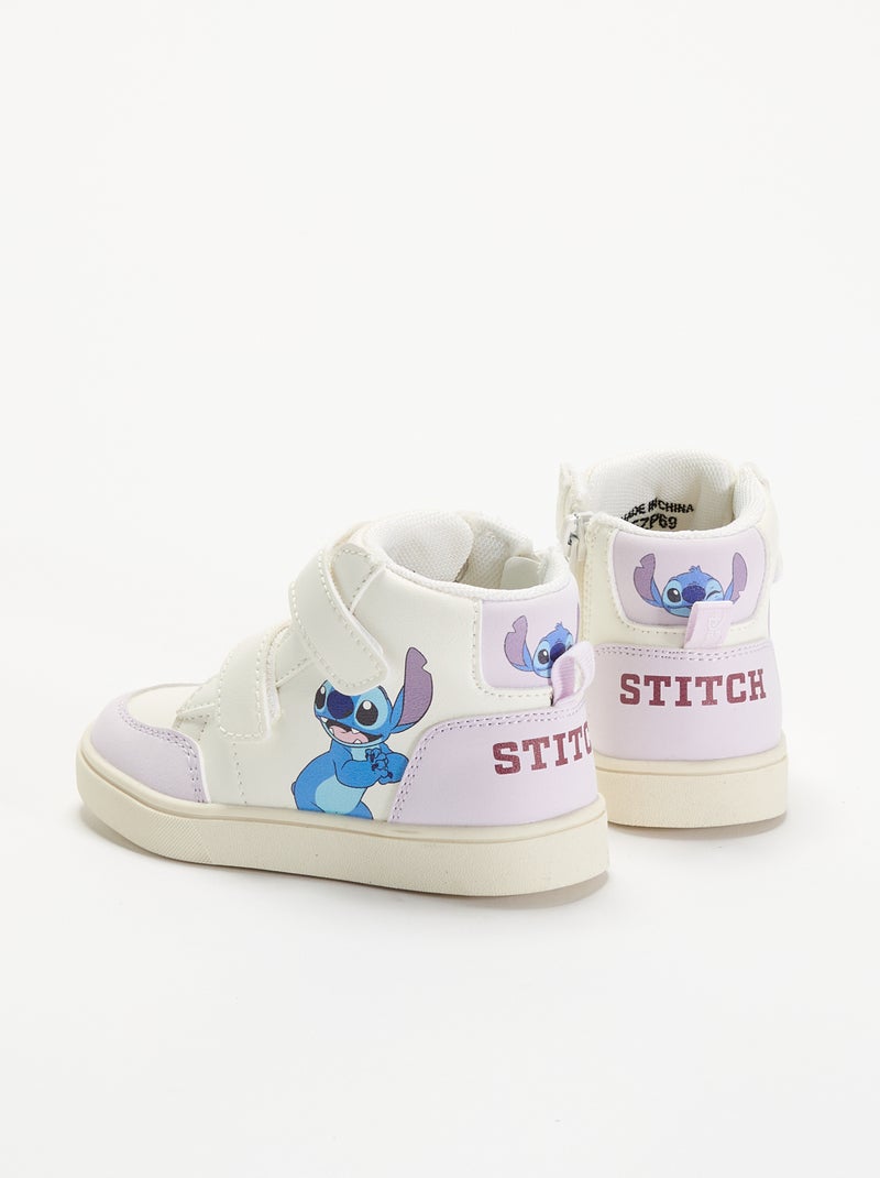 Baskets hautes 'Stitch' 'Disney' à scratchs Violet - Kiabi