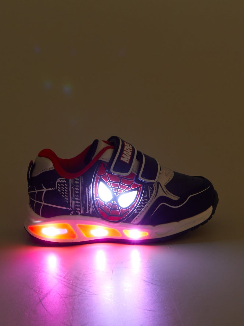 Baskets LED 'Spider-Man' 'Marvel' à scratchs Bleu Garçon